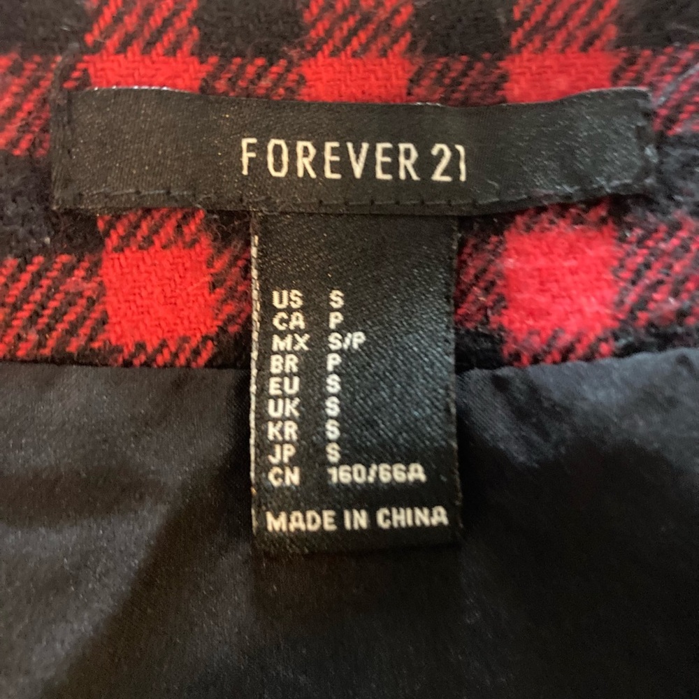 forever 21 Buffalo Check Mini Skirt S Sexy Schoolgirl Dark Academia Lined. - Picture 3 of 4